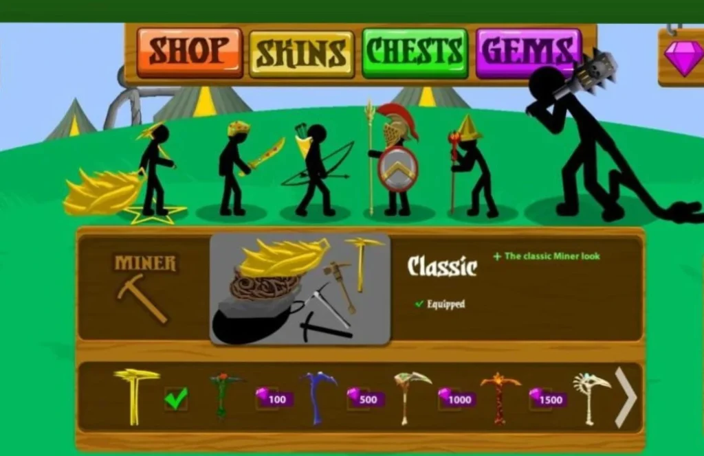 stick war legacy weapons screenshot